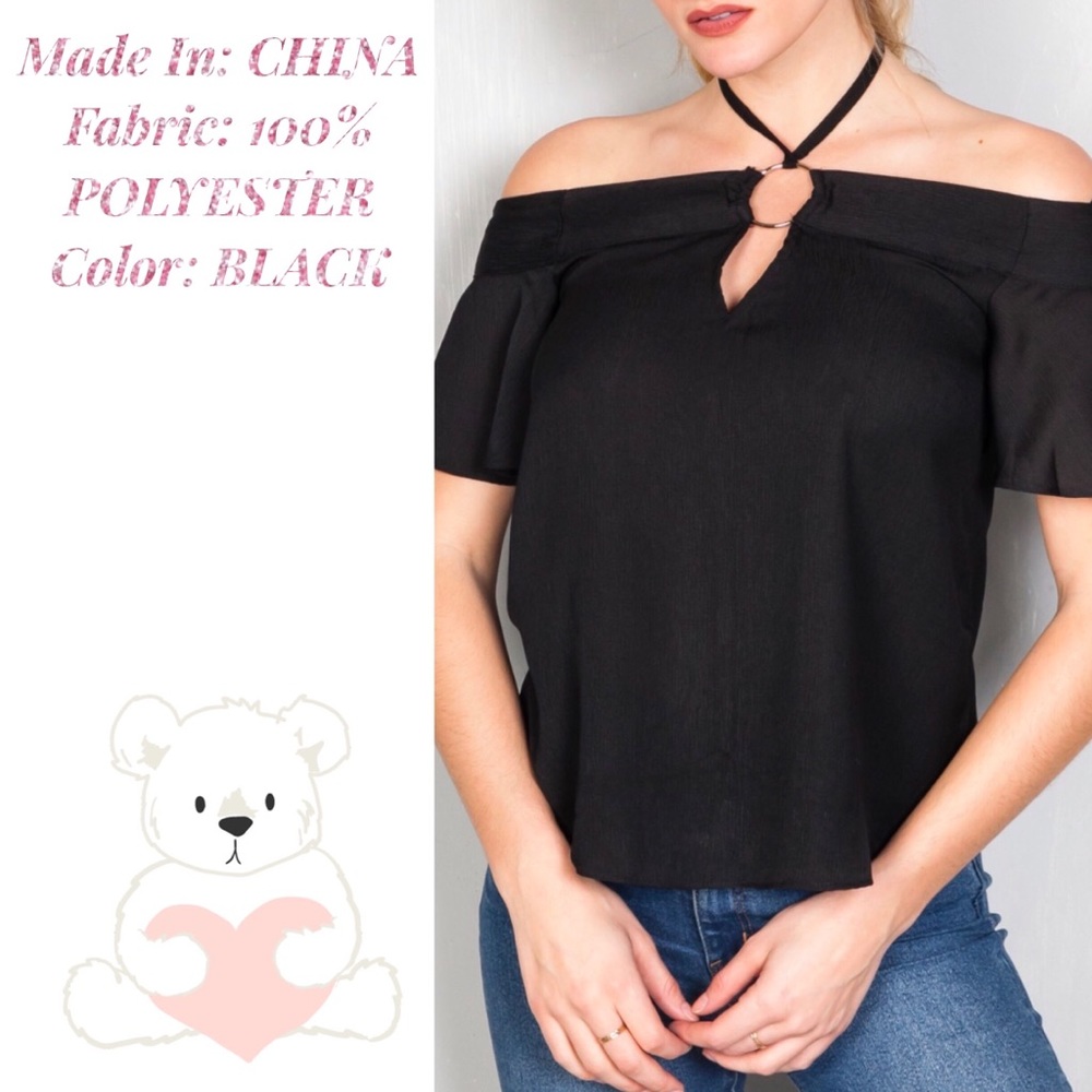 O-ring Halter Off the Shoulder Top